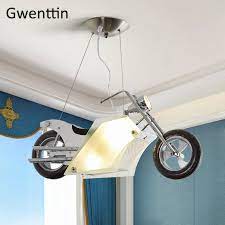Be sure to use only low energy bulbs, like compact fluorescents or led. Motorcycle Pendant Lights Modern Kitchen Hanging Lamps For Children S Room Kids Bedroom Loft Industrial Lamp Home Decor Fixture Pendant Lights Aliexpress