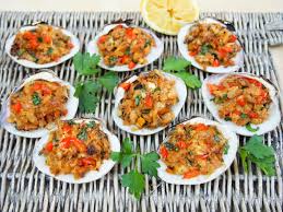 This is the most fun you can have with your seafood. New England Style Stuffed Clams Caroline S Cooking