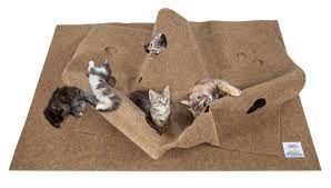 Cats love to pounce on top of the rug to collapse it, that is part of the allure. Training Bed Mat Cat Activity Play Mat Snugglycat The Ripple Rug Thermal Base Fun Interactive Play Scratching Bed Mats Pet Supplies Urbytus Com