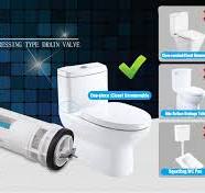 BQLZR White Toilet Cistern Dual Flush Push Button Valve 25cm Height Fit for  Drain Diameter 65-75mm