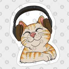Maybe you would like to learn more about one of these? Cat Listening To Music Cats Aufkleber Teepublic De