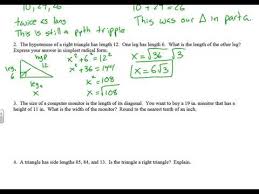 Knowledge and skills • geometric patterns. Unit 8 Lesson 1 The Pythagorean Theorem And Its Converse Youtube