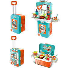 This set is ideal for ages 2 to 6, and it has a host of cool features like faux appliances and sound effects. Kitchen Set 3 In 1 Game Set Alzashop Com