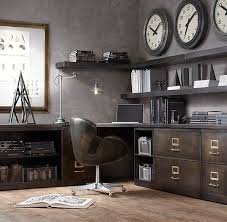 Industrial Office Restoration Hardware Industrial Home Offices Industrial Office Design Home Office Space