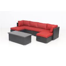 Maybe you would like to learn more about one of these? Think Patio Innesbrook Conversation Set With Cushions Red 7 Piece Lowe S Canada