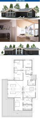 Small House Plan With Four Bedrooms And High Vaulted Ceiling In The Living Room Master Bedroom And Kitchen Plan Maison 90m2 Plan Maison Plan Maison Moderne