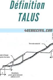 definition talus en 2021 genie civil exemple devis talus