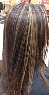 The cascading waves of red on this dark hair give it. Red And Blonde Highlights On Dark Hair Blonde Highlights On Dark Hair Brown Hair With Blonde Highlights Dark Hair With Highlights
