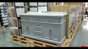 Also includes a beautiful metal with contemporary design youll be a vanity makeup. Costco Mission Hills 60 Gray Double Sink Vanity W Quartz Top 799 Youtube