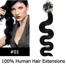 Micro loop ring human hair extensions hair style: 20 100pcs Set Wavy Micro Ring Loop Hair Remy Human Hair Extensions 01 Jet Black Mw 008 Wavy Micro Loop Hair