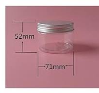 6PCS 120ml 4oz Empty Plastic Clear Cosmetic Makeup Jar Pot Containers Case  with Silver Aluminum Lid Food Jar Cream Lotion Box Ointments Bottle