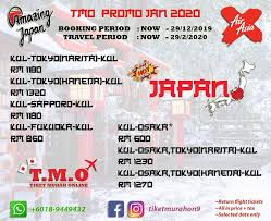 Selain itu, kamu juga bisa pakai promo menarik dari tokopedia. Tiket Murah Online Amazing Japan 2020 Promo Jan 2020 Airasia X Booking Period Now 29 12 19 Travel Period Now 29 2 20 Return Vice Versa Flight Ticket Multi City Flight Available