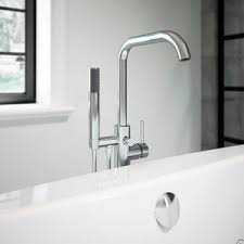 Freestanding bathtub faucet tub filler floor mounted with hand shower mixer tap. Bathtub Mixer Tap Bathtub Single Handle Faucet All Architecture And Design Manufacturers Videos
