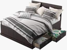 Ikea bett fjell schwarz 180x200cm inkl. Ikea Fjell Bett 3d Modell Turbosquid 970039