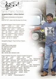 Tamil Piano Notes Sangeetha Megam Udhaya Geetham Piano Notes Songs Song Notes Songs