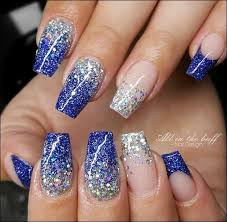 Glitter Black And Blue Ombre Nails Pin By Kathy Now On Designer Mani Pedi S 2020 Cowboy Nails Blue Glitter Nails Winter Nails Acrylic
