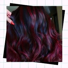 Black hair with highlights is when a lighter color is added to strands of the darkest hair color shade. 24 Gorgeous Examples Of Black Cherry Hair Color