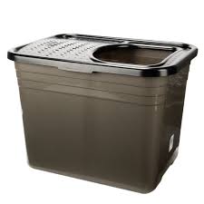 Petmate Top Entry Cat Litter Pan Size 20 L X 15 W X 15 H Grey Cat Litter Pan Cat Litter Cat Litter Box