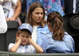 Roger federer's sons nearly five years after giving birth to twin daughters, roger and mirka hit the jackpot again with the arrival of twin sons, leo and lennart lenny, who were born on may 6, 2014. Roger Federer Is Cheered On By His Wife And Their Adorable Children At Wimbledon Today Daily Mail Online