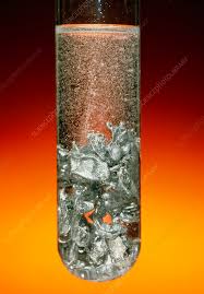 Zinc Reacting With Hydrochloric Acid #3 By Martyn F. Chillmaid/Science  Photo Library