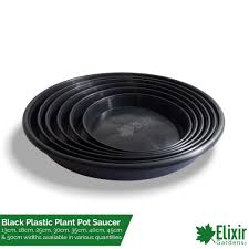 To help our customers we have put. Black Plastic Plant Pot Saucers Various Sizes Elixir Garden Supplies