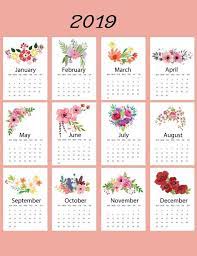 How do you let an deer antlers. Lovely Flowers For Each Month Of The Year 2019 Calendar Template Calendar 2019 Printable Calendar Printables Calendar Design