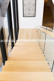 Hot Item Modern Single Beam Straight Staircase Steel Stair With Tempered Glass Balustrade Steel Stairs Staircase Architecture Staircase
