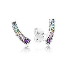 Bloomingdale's marquis, pear & round cut diamond flower stud earrings in 14k white gold, 1.0 ct. New Pandora S925 Ale Multi Colour Arches Stud Earrings 297077nrpmx Ebay