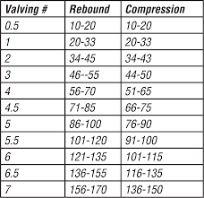 40 Unbiased Pro Shock Valving Chart