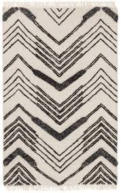Black And White Woven Rug Tasha Ivory Black Woven Wool Rug By Dash Albert In 2020