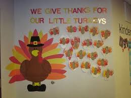 This thanksgiving bulletin board kit is so easy to put together and will make your board look amazing! Thanksgiving Bulletin Board Thanksgiving Turkeys Bulletin Board Created By Pr Thanksgiving Bulletin Boards Preschool Bulletin Boards Thanksgiving Preschool