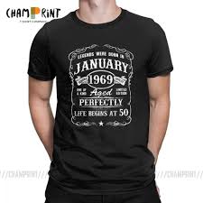 Our list also includes experiences that will make him. Born In January 1969 50 Years Old 50th Birthday Gift Men S T Shirt 100 Cotton T Shirt Round Retro Clothes Original Tee Plus T Shirts Aliexpress