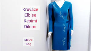 Kruvaze Elbise Kesimi Dikimi Double Breasted Dress Bluz Tasarimlari Dikis Patronlari Ve Dikis