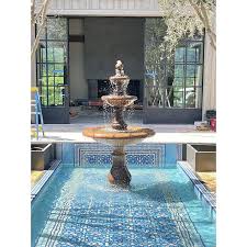 Maintenance free solar fountain feature. Giannini Garden Immanis Concrete Newcastle 3 Tier Outdoor Garden Fountain 1685 Majestic Fountains And More