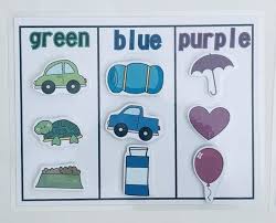 Sorting Colors Game Learn Colors Match Colors File Folder Game Etsy Learning Colors Sorting Colors Folder Games