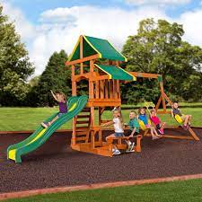 Backyard Discovery Tucson Swing Set Walmart Canada Backyard Playground Wooden Swing Set Cedar Swing Sets