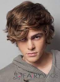 8 Inch Brown Wavy Capless 100 Indian Remy Hair Mens Wigs Boys Long Hairstyles Boy Haircuts Long Teenage Boy Hairstyles
