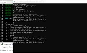 Using the visual studio developer command prompt from the windows terminal; Hangman Game In C With Source Code Source Code Projects