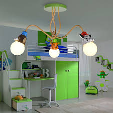 Animal Ceiling Light Cartoon Little Animals Kids Room Lighting Idea 3 Lights