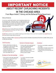 In just the first two months of 2021 chicago has already had 24 percent of 2020's 1,417 vehicular hijackings. Important Notice About Recent Carjacking Incidents In The Chicago Area Village Of Bellwood
