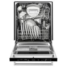 If the wash cycle has just stopped, opening the dishwasher, even very quickly to grab a dish you need, can result in the whole load staying wet. Kdtm384ess In Stainless Steel By Kitchenaid In Springfield Oh 44 Dba Dishwasher With Window And Lighted Interior Stainless Steel