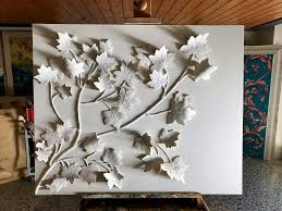 Bas Relief Sculpture Materials Scagliola Pigmentti Relief painting 30 x 18.