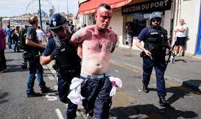 Riot police move in after skirmish. English And Russian Fans Fight In Marseille The Local
