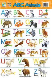 jasart kids wall chart abc animals