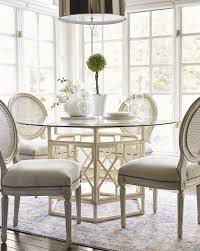 Ludlow Round Back Side Chair Frontgate Glass Round Dining Table Unique Dining Room Dining Chairs