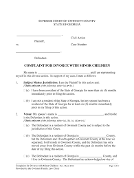 It's important to review your state's residency requirements, which often require you or your spouse to live in the state for a specific period of time before you file. Ga Complain For Divorce Fill Online Printable Fillable Blank Pdffiller