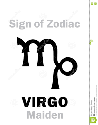 Astrology Sign Of Zodiac Virgo The Maiden Stock Vector