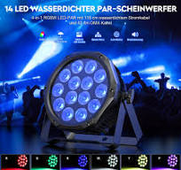Wasserdicht IP65 LED Par Scheinwerfer 210W 14 LED Bühnenlicht RGBW DMX  Party Dj