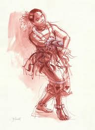 Hiva Dancer Of Tonga Art Print By Judith Kunzle In 2021 Polynesian Art Tongan Culture Island Art