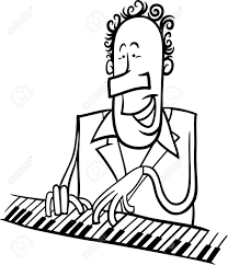 Black And White Cartoon Illustration Of Pianist Or Jazz Musician Royalty Free Cliparts Vectors And Stock Illustration Image 32919968 I love anime, cartoons, comics, and despite being an introvert love meeting new people. black and white cartoon illustration of pianist or jazz musician
